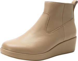 Женские кожаные ботильоны на удобной танкетке Alegria Hadi Alegria by PG Lite, Beige