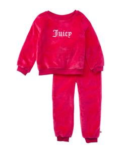 Комплект из 2-х брюк из шерпы Juicy Couture Juicy Couture, розовый