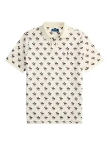 Поло с принтом игрока в поло POLO RALPH LAUREN, нейтральный
