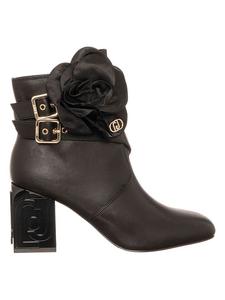 Кожаные ботильоны черного цвета Liu Jo