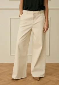 Широкие брюки из саржи crvisti Cream, Natural Sand