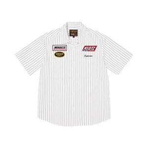 Рубашка Supreme x Vanson Leathers Short-Sleeve Work Shirt 'Stripe'