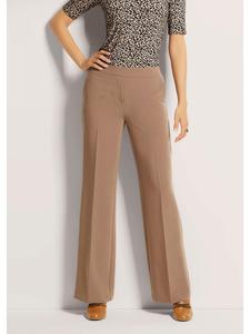 MADELEINE Широкие брюки-бандо карамельного цвета с отглаженными складками