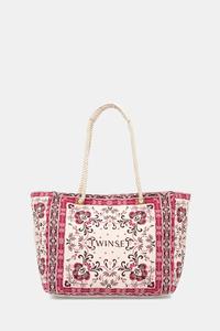 Хлопковая сумка Twinset, розовый