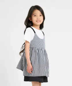 Комплект из майки и футболки в клетку Comme Ca Ism, цвет Black