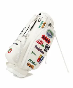 Сумка-органайзер с логотипом и подставкой (подходит для клюшек для гольфа длиной 46 дюймов) (унисекс) Pearly Gates, цвет White
