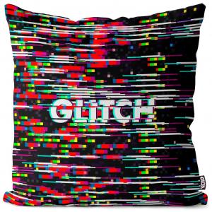 VOID Glitch Pixel Display Pattern Чехлы для подушек Чехлы для подушек Полиэстер Водонепроницаемая подушка для улицы и помещения Размер: 80 x 80 см