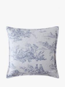 Подушка в стиле кантри с принтом туаль Cabbages & Roses, Blue