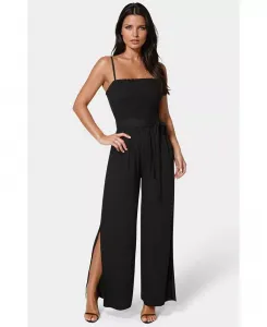 Женский комбинезон со сборками Bebe, черный