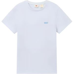 Levi's Classic Logo Casual Minimalist Style Knitted Fabric Crew Neck Business Casual Short Sleeved Women's Levis, синий