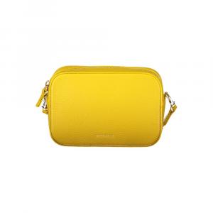 Желтая кожаная женская сумка Coccinelle