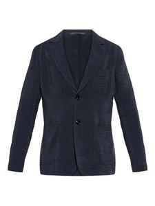 Фактурный однобортный пиджак Giorgio Armani, черный