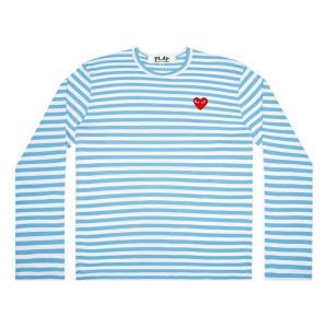 Футболка kawakubo rei stripe long sleeves blue Comme Des Garcons Play, синий