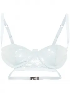 Топ-бра с пайетками GCDS, синий