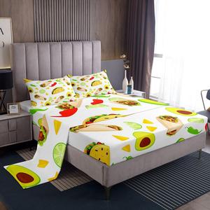 Erosebridal Комплект постельного белья с мексиканской тематикой тако и буррито для подростков, Multi 12