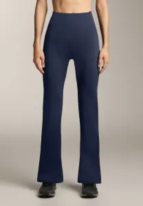 Брюки-Клеш с высокой посадкой и ребристой текстурой comfortlux Oysho, Metallic Blue