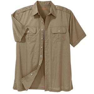 Мужская рубашка-пилот с короткими рукавами Boulder Creek By Kingsize Big & Tall, цвет Dark Khaki