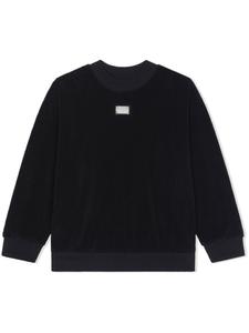 Махровая толстовка с логотипом Dolce & Gabbana Kids, черный