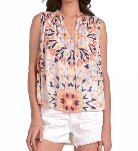 Многоцветная блузка Ella Kaleidoscope ELAN, мультиколор