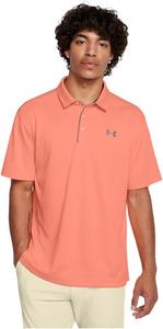 Under Armour мужская поло Tech Golf, (897) Flare Orange/Pitch Gray/Halo Gray