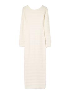 Вязаное платье Bershka, Ecru