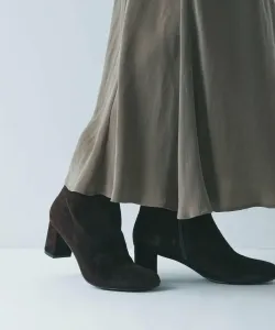 Замшевые ботинки с косым носком Urban Research, цвет Brown