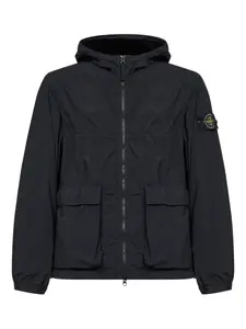 Куртка с капюшоном и нашивкой-логотипом Stone Island, черный