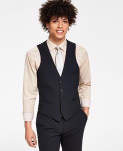 Мужской шерстяной жилет приталенного кроя Bar III, черный