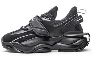 Черные унисекс кроссовки на платформе для увеличения роста Warrior RIFUGIO VO'