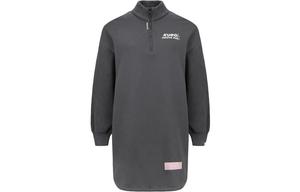 Платье с длинными рукавами женское темно-серое Evisu