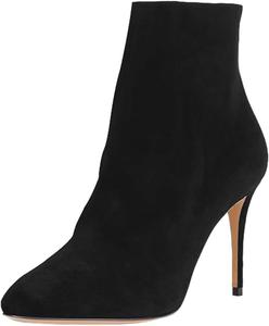 Женские модные ботильоны FSJ на высоком тонком каблуке, заостренный носок, стойка-кубита, боковая молния, размеры США 4-15, Black
