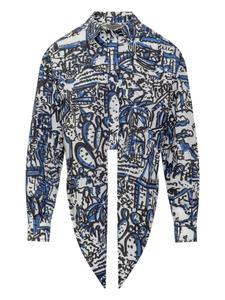 Футболка с принтом Алессандро Энрикеса Alessandro Enriquez, синий