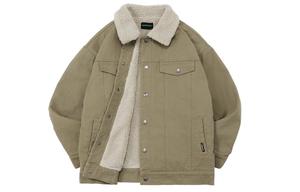 Пальто с бархатистой текстурой, унисекс Bd.Power Up+, tobacco зеленый, version 2