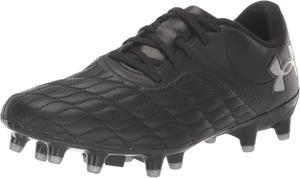 Under Armour Men's Magnetico Select 3.0 Soccer Shoes, (001) Black/Black/Metallic Silver