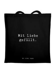Mr. & Mrs. Panda Сумка-шоппер с надписью, сумка «Любовь» с надписью, черная