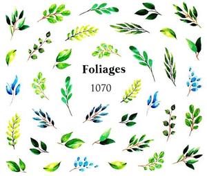 Водные наклейки для ногтей - №1070, Raisin