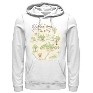 Мужская толстовка с капюшоном Winnie The Pooh 100 Acre Woods Map Disney