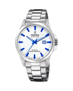 Мужские часы F20024/5 Acero Classico из серебристой стали Festina, серебряный