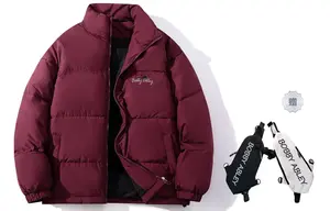 BOBBY ABLEY Унисекс пуховик, Burgundy (Comes with Brand Crossbody Bag)