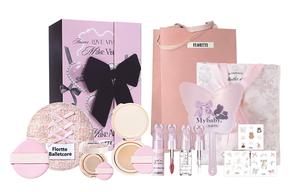 Жидкая помада и блеск для губ Puff, набор для макияжа, стойкое покрытие, контроль жирности и увлажнение FLORTTE