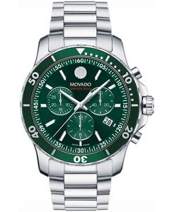 Мужские часы Series 800 Swiss Quartz Chronograph Performance из серебристой стали, 42 мм Movado