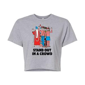 Укороченная футболка для юниоров Where's Waldo Stand Out Licensed Character, серый