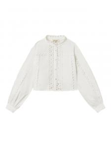 TWINSET Kids блузка с сетчатыми вставками, белый