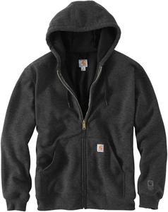 Толстовка Carhartt с капюшоном и молнией спереди Rain Defender Rutland, Carbon Heather Closeout