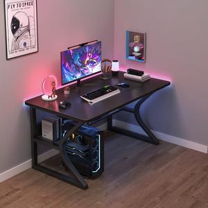 Стол 120х60 см Naijia игровой компьютерный для дома офиса и учебы, черный