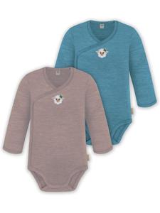 Normani Outdoor Sports Комплект из 2 унисекс боди-слингов с длинными рукавами для младенцев, розово-голубого цвета