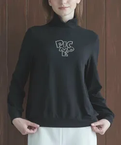 Пуловер с точечным логотипом и матовой отделкой Studio Picone, цвет Black (001)