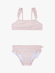 Детский бикини с рюшами и клеткой UV Swim Essentials, Apricot Orange