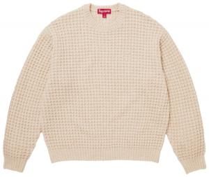 Свитер Supreme Small Box Waffle, кремовый