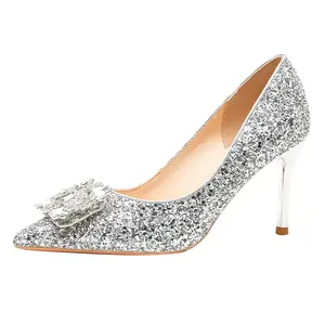 GOSO Серебряные туфли на шпильке для женщин, цвет Silver
